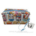 picture transfer square handle pencil case/pen pouch/small collection zip pouch